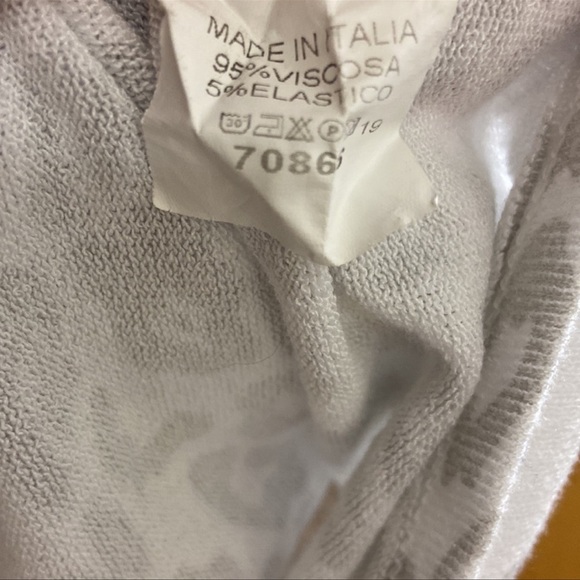 Made in Italy | Animal Print Blouse Dolman Sleeve Tie Waist White/Gray X… - Picture 11 of 14